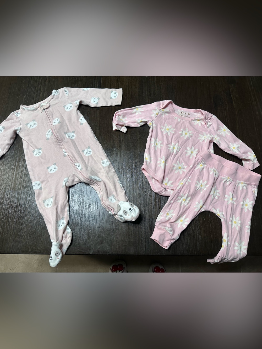 Pink Panda Kids One-Piece Pajamas & Daisy Print Pajama